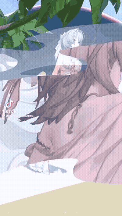 A Drawing Of A Woman In A Pink Dress Is Being Shared On Tiktok . GIF