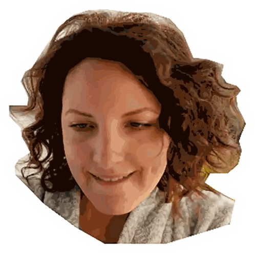 A Drawing Of A Woman 'S Face With A White Background Sticker
