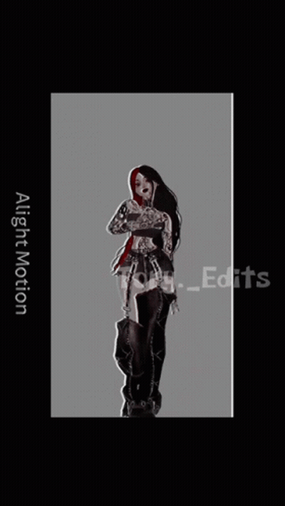 A Drawing Of A Woman With A Tattoo On Her Arm And The Words " Anger Motion " On The Bottom Right GIF