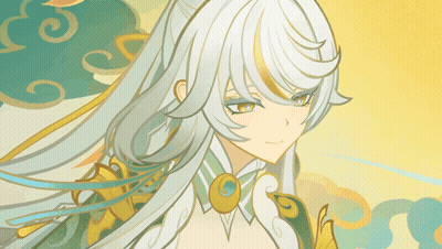 A Drawing Of A Woman With Long White Hair And A Necklace GIF