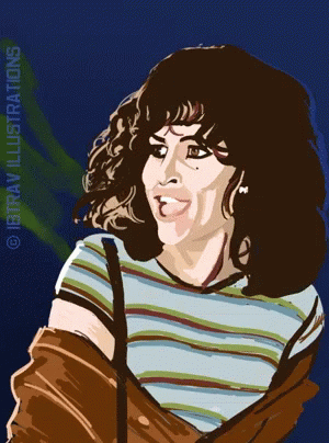 A Drawing Of A Woman With The Name Igtrav Illustrations On It GIF