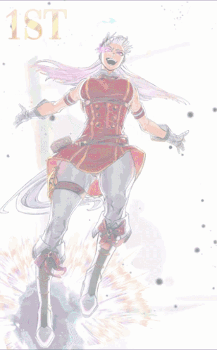 A Drawing Of A Woman With The Number 1St On The Bottom GIF
