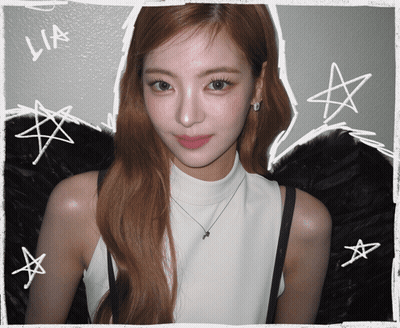A Drawing Of A Woman With The Word Lia Written On It GIF