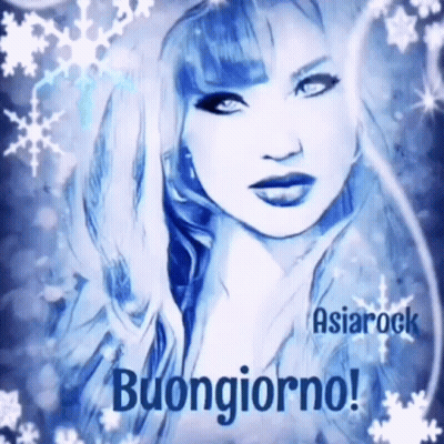 A Drawing Of A Woman With The Words Buongiorno In The Corner GIF