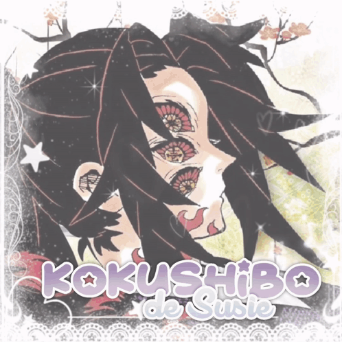 A Drawing Of A Woman With The Words Kokushibo De Susie On The Bottom GIF