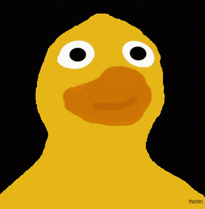 A Drawing Of A Yellow Duck With The Watermark Pk3001 On The Bottom Right GIF