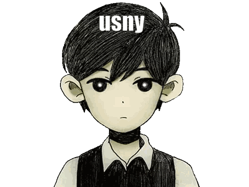 A Drawing Of A Young Boy With The Word Usny On His Head Sticker