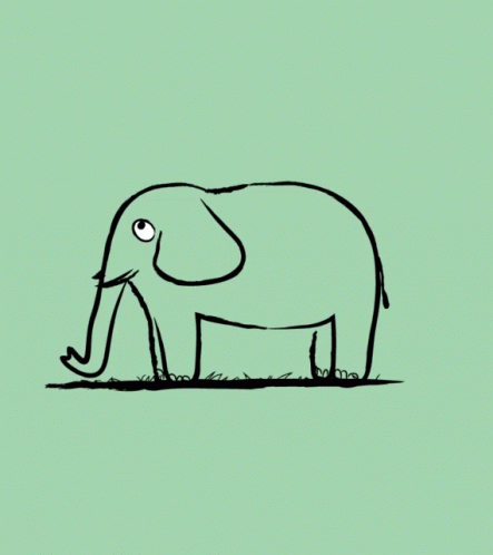 A Drawing Of An Elephant With Arrows Stuck To Its Back GIF