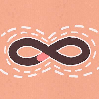 A Drawing Of An Infinity Symbol With The Words Happy Infinity Day Written On It GIF