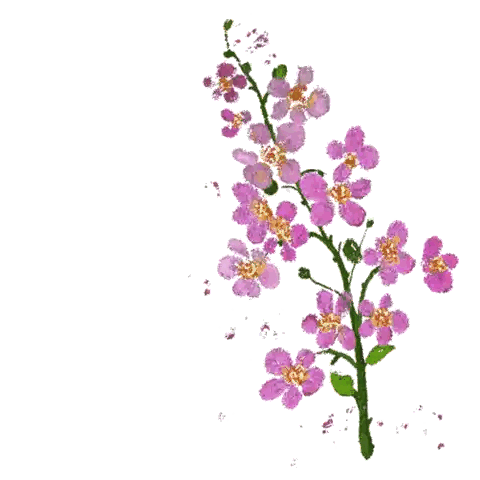 A Drawing Of Flowers With The Words Good Luck To You Sticker
