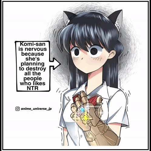 A Drawing Of Komi-San Is Nervous Because She 'S Planning To Destroy All The People Who Like Ntr GIF