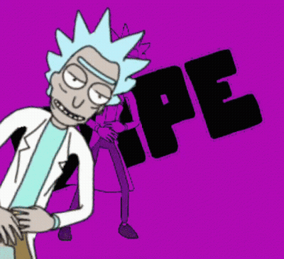 A Drawing Of Rick And Morty Standing Next To The Word Ape GIF
