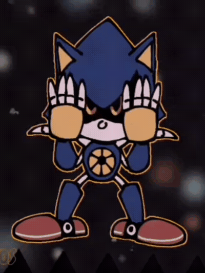 A Drawing Of Sonic The Hedgehog Giving A Middle Finger GIF