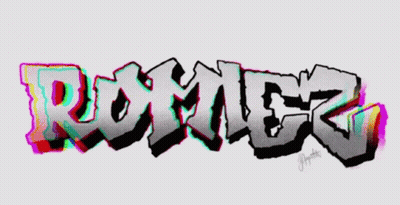 A Drawing Of The Word Romer In Graffiti Style GIF