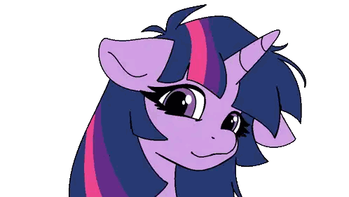 A Drawing Of Twilight Sparkle From My Little Pony With A Pink And Purple Mane Sticker