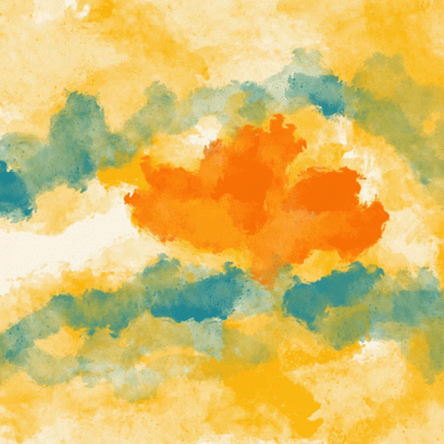 A Drawing Of Two Hands Reaching Out Towards A Colorful Background GIF