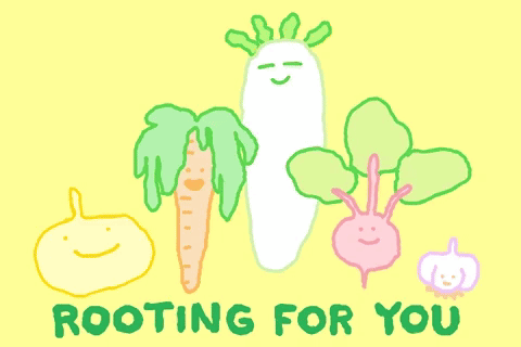 Vegetables With Rooting For You Caption GIF