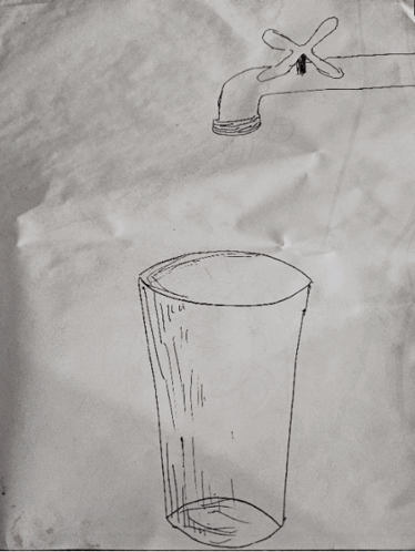 A Drawing Of Water Pouring Into A Glass GIF