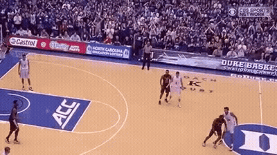 A Duke Basketball Game Is Being Shown On Cbs GIF