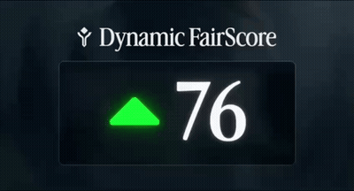 A Dynamic Fair Score Of 80 Is Displayed On A Black Background GIF