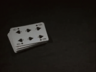 A Fan Of Playing Cards Including A Royal Flush And Spades GIF