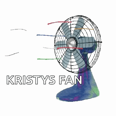 a fan with the word kristys fan written on it