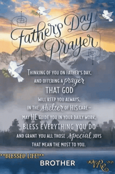 A Father 'S Day Greeting Card With A Prayer For His Brother GIF