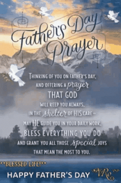 A Father 'S Day Greeting Card With A Prayer On It GIF