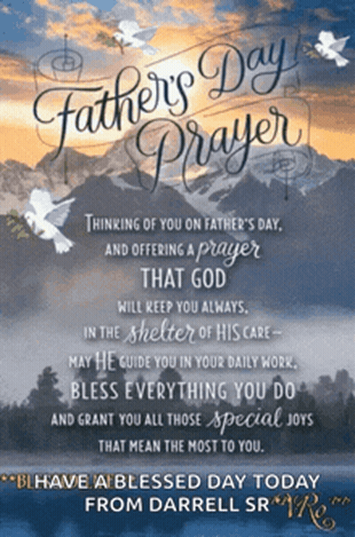 A Father 'S Day Greeting Card With A Prayer That God Will Keep You Always GIF