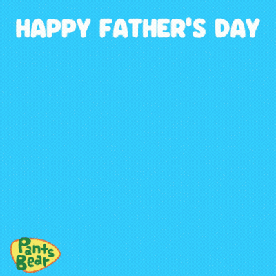 A Father 'S Day Greeting Card With Two Bears And The Words Happy Father 'S Day GIF