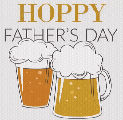 A Father 'S Day Greeting Card With Two Mugs Of Beer GIF
