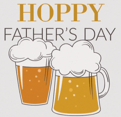 A Father 'S Day Greeting Card With Two Mugs Of Beer GIF
