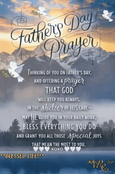 A Father 'S Day Prayer With Doves And Mountains GIF