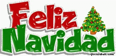 A Feliz Navidad Sign With A Christmas Tree GIF