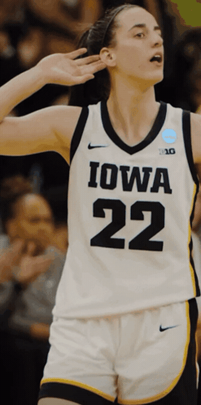 A Female Basketball Player From Iowa Wears A Number 22 Jersey GIF
