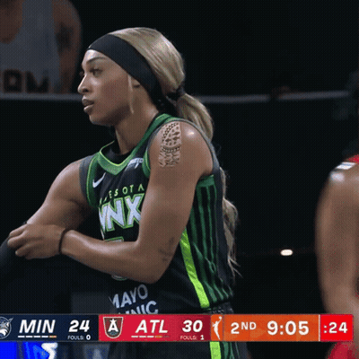 A Female Basketball Player Wearing A Jersey That Says Nx On It GIF