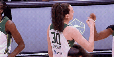 A Female Basketball Player Wearing A Number 30 Jersey GIF