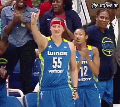 A Female Basketball Player Wearing A Number 55 Jersey GIF