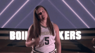 A Female Basketball Player With The Number 5 On Her Shirt GIF