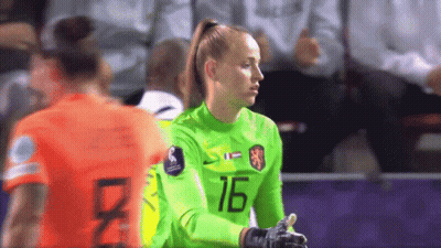 A Female Soccer Player Wearing A Number 16 Jersey GIF