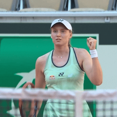 A Female Tennis Player Wearing A Yonex Tank Top GIF
