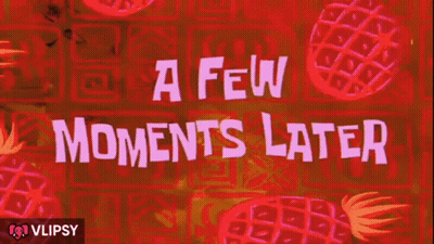 A Few Moments Later Is On A Red Background GIF