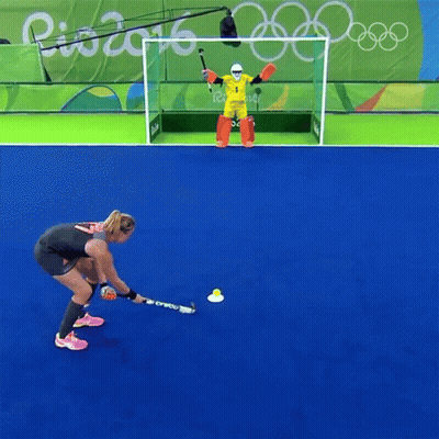 A Field Hockey Game Is Underway At The Rio 2016 Olympic Games GIF