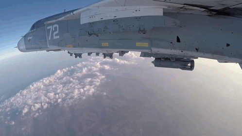 A Fighter Jet Has The Number 72 On The Side Of It GIF