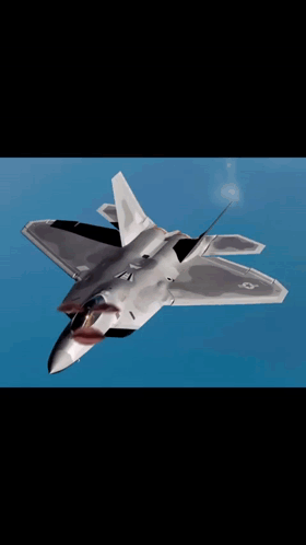 A Fighter Jet Is Flying Through A Blue Sky With The Words " I 'D Intercept Me " On The Bottom GIF