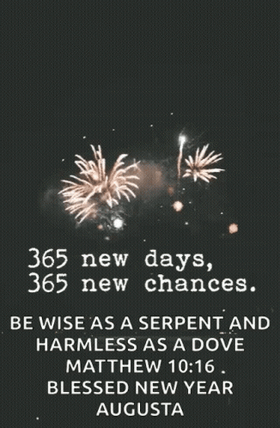 A Firework Display With A Quote From Matthew 10:16 GIF