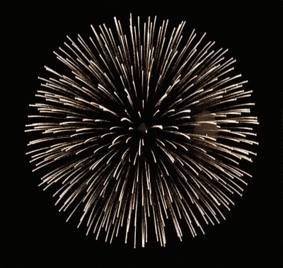 a fireworks display in the shape of a sphere