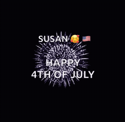 A Fireworks Display That Says Happy 4Th Of July On It GIF