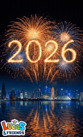 A Fireworks Display With The Number 2026 Written In The Sky GIF