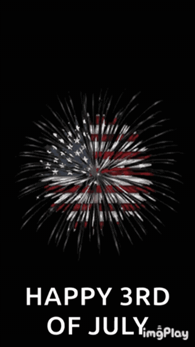 A Fireworks Display With The Words Happy 3Rd Of July Written Below It GIF